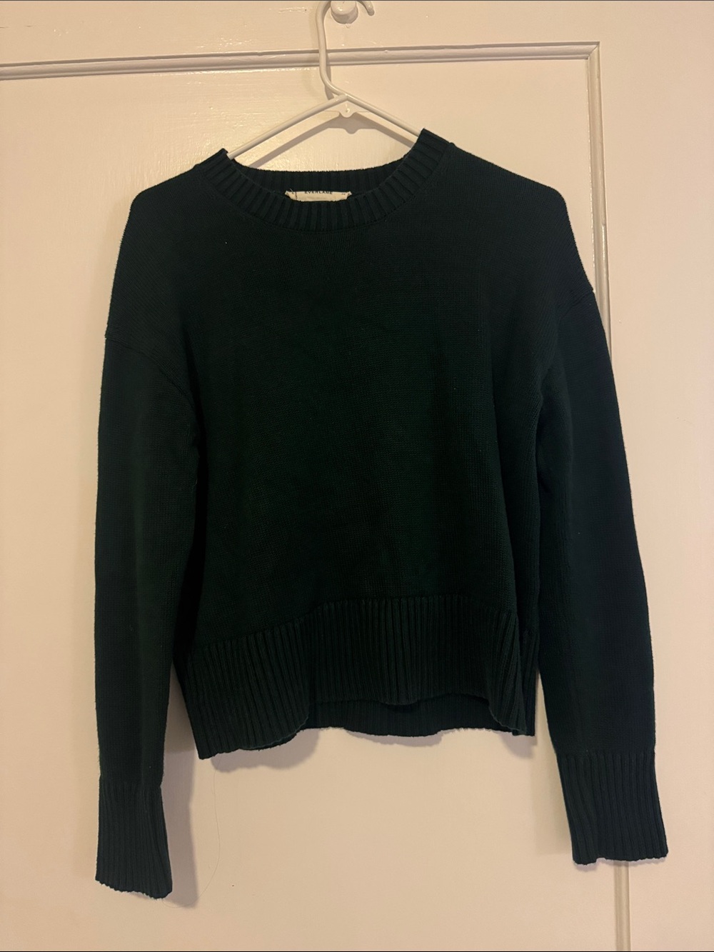 Everlane Crewneck Sweater in Dark Green